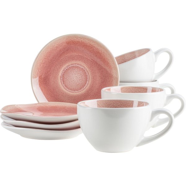 MÄSER Tasse FROZEN, Tassen-Set, Steinzeug, 8-tlg., Steinzeug