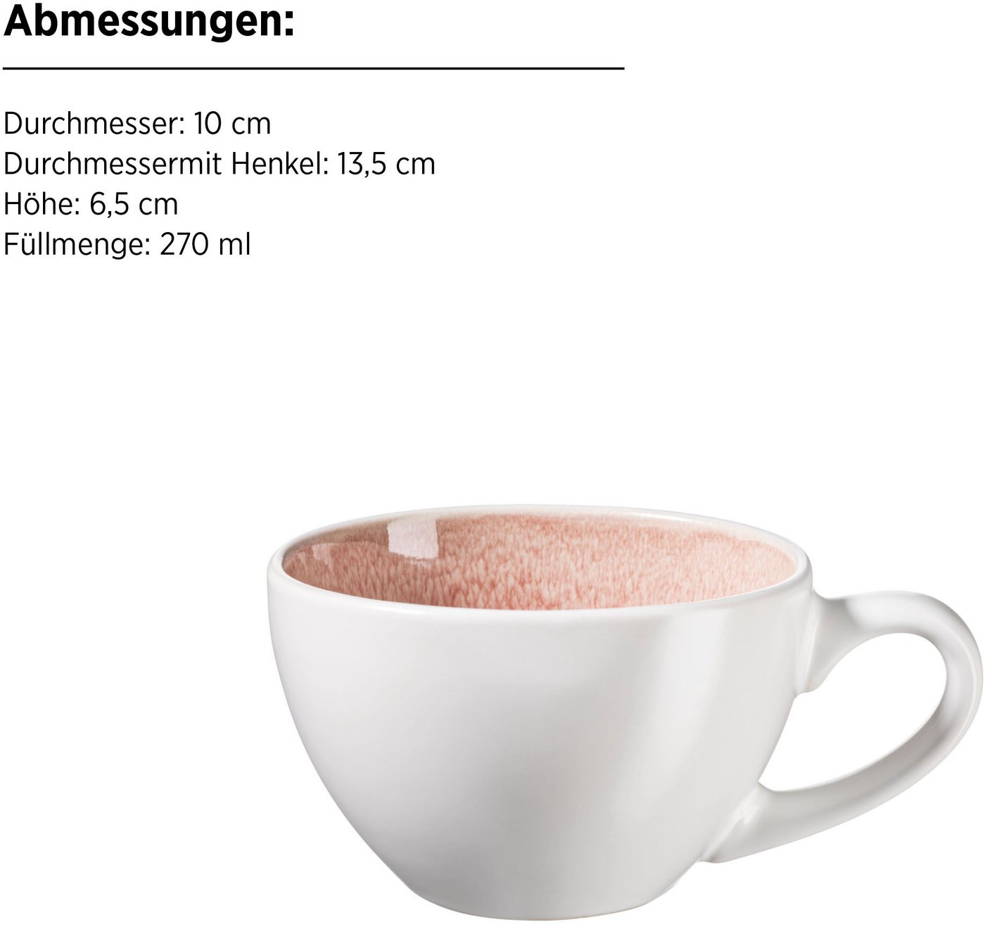 MÄSER Tasse FROZEN, Tassen-Set, Steinzeug, 8-tlg., Steinzeug – Bild 4 von 4