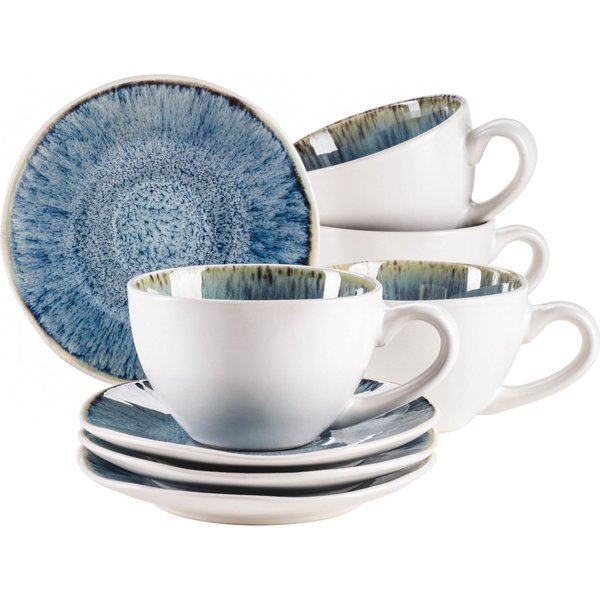 MÄSER Tasse FROZEN, Tassen-Set, Steinzeug, 8-tlg., Steinzeug