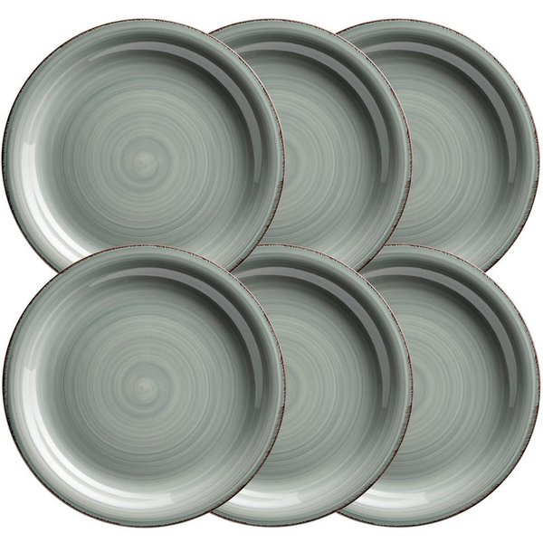 MÄSER Teller-Set LUMACA (6-tlg), 6 Personen, Steinzeug