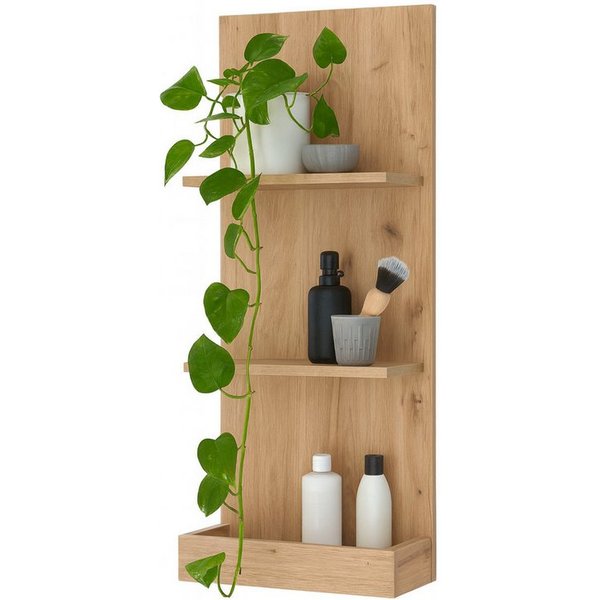 Mäusbacher Ablageregal in Asteiche Dekor, Holzwerkstoff - 40x90x16cm (BxHxT)