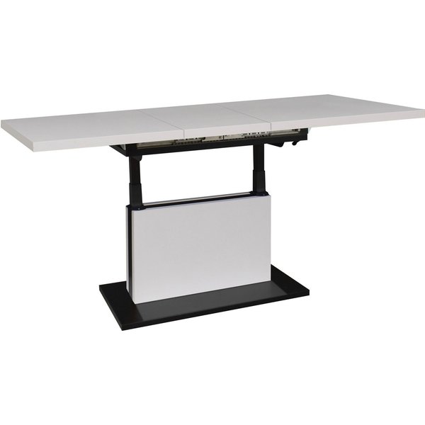 Mäusbacher Couchtisch Lift Couchtisch, höhenverstellbar 56-75cm, Breite Tischplatte 120-160cm, Metallgestell