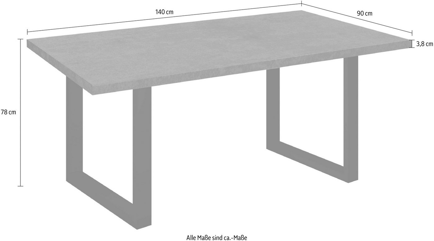Mäusbacher Esstisch Big System Metall, Metallgestell in U-Form – Bild 5 von 5