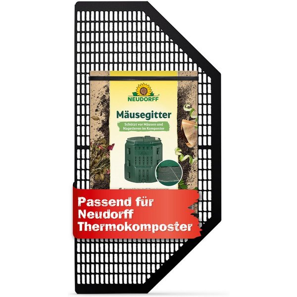 Neudorff Mäusegitter für den Neudorff Thermokomposter, Mechanischer Schutz für den Bodenbereich des Komposters, Grundfläche 81,5 x 81,5 cm, Stabiles Bodengitter