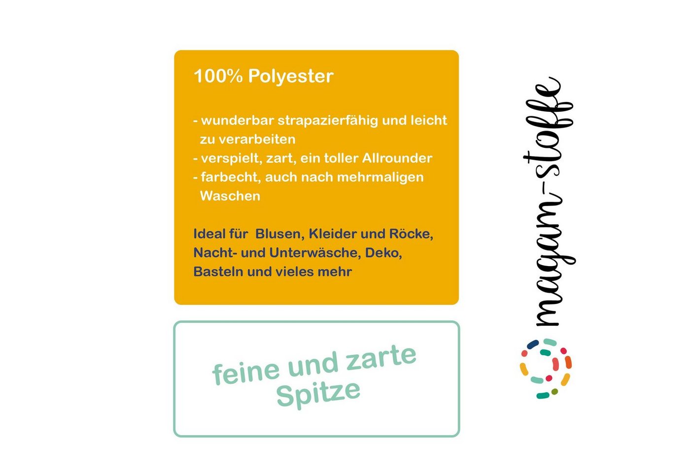 MAGAM-Stoffe Stoff "Carmen", Spitzenstoff Blumen Spitze Meterware ab 50cm – Bild 5 von 5