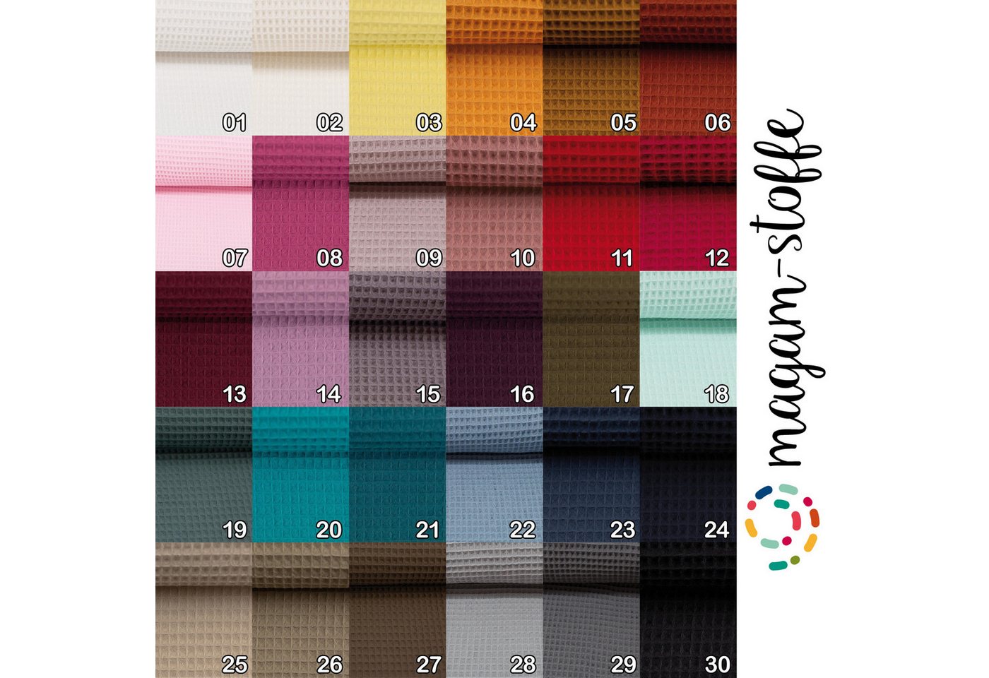 MAGAM-Stoffe Stoff "Ella", Waffelstoff 100% Baumwolle OEKO-TEX Meterware ab 50cm – Bild 3 von 5
