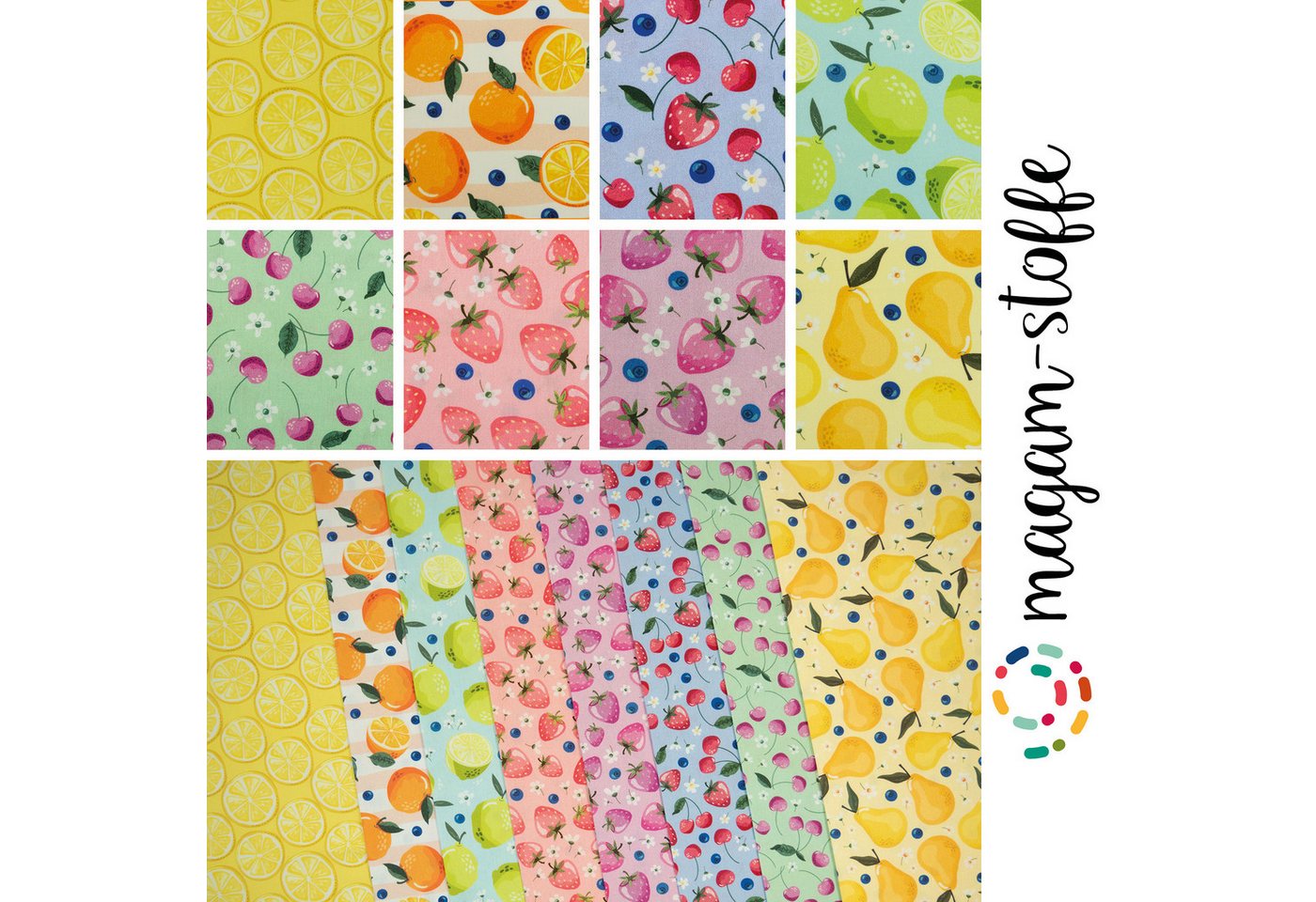 MAGAM-Stoffe Stoff "Früchte", Deko Baumwollstoff ÖKO-TEX Meterware ab 50cm – Bild 5 von 5
