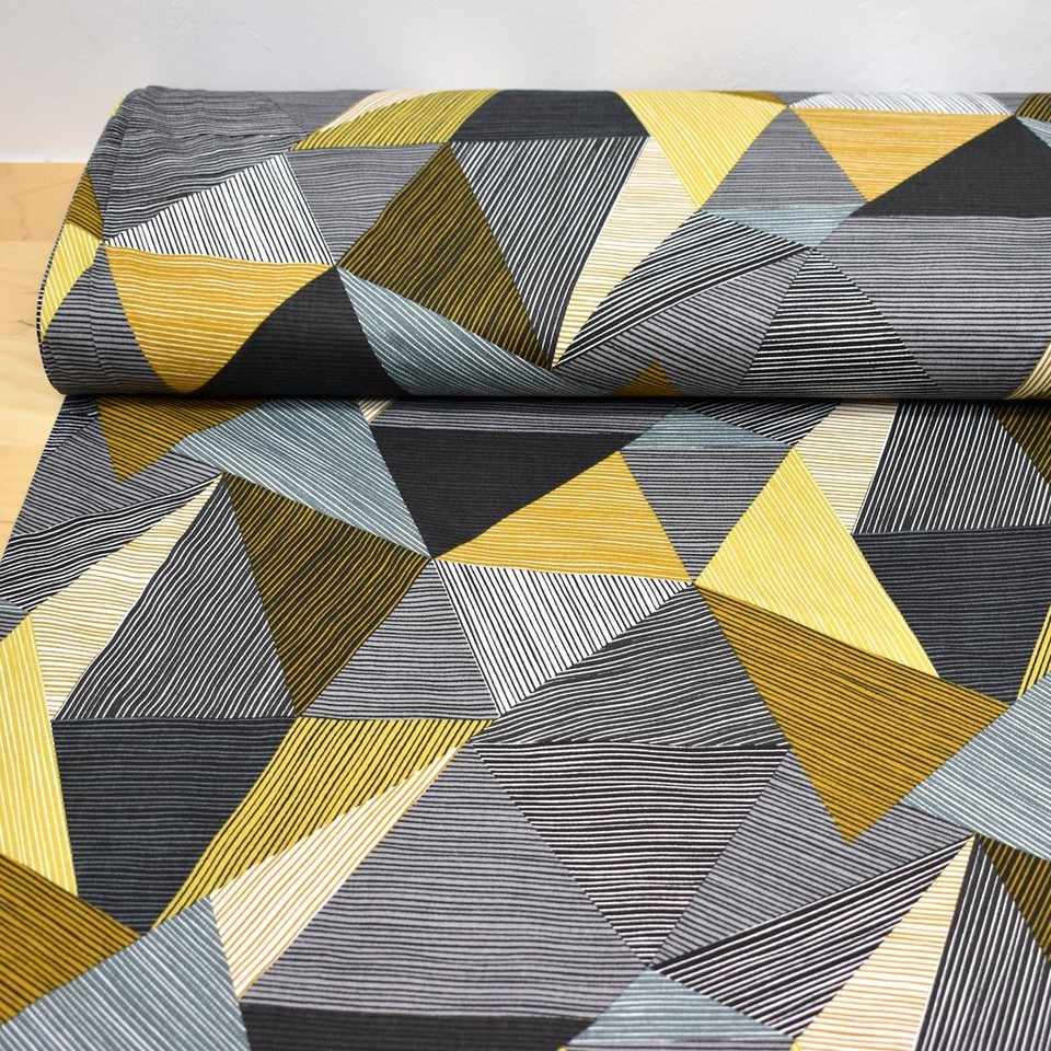 MAGAM-Stoffe Stoff "Helsinki", Baumwollstoff Dreiecke Muster Kinder ÖKO-TEX Meterware ab 50cm – Bild 2 von 5