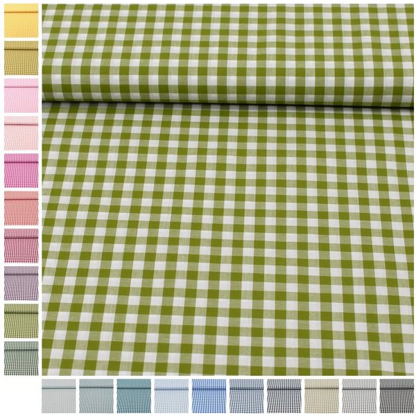 MAGAM-Stoffe Stoff "Mona", Vichy Karo groß Baumwollstoff aus Niederlande ÖKO-TEX Meterware 50cm