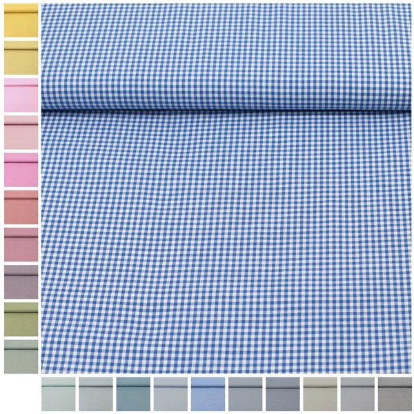 MAGAM-Stoffe Stoff "Mona", Vichy Karo klein Baumwollstoff aus Niederlande ÖKO-TEX Meterware 50cm