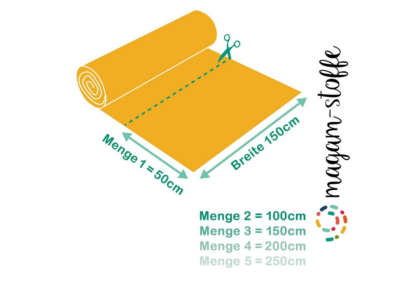 MAGAM-Stoffe Stoff "Sophie", Baumwollstoff uni 100% Baumwolle ÖKO-TEX Meterware ab 50cm – Bild 3 von 5