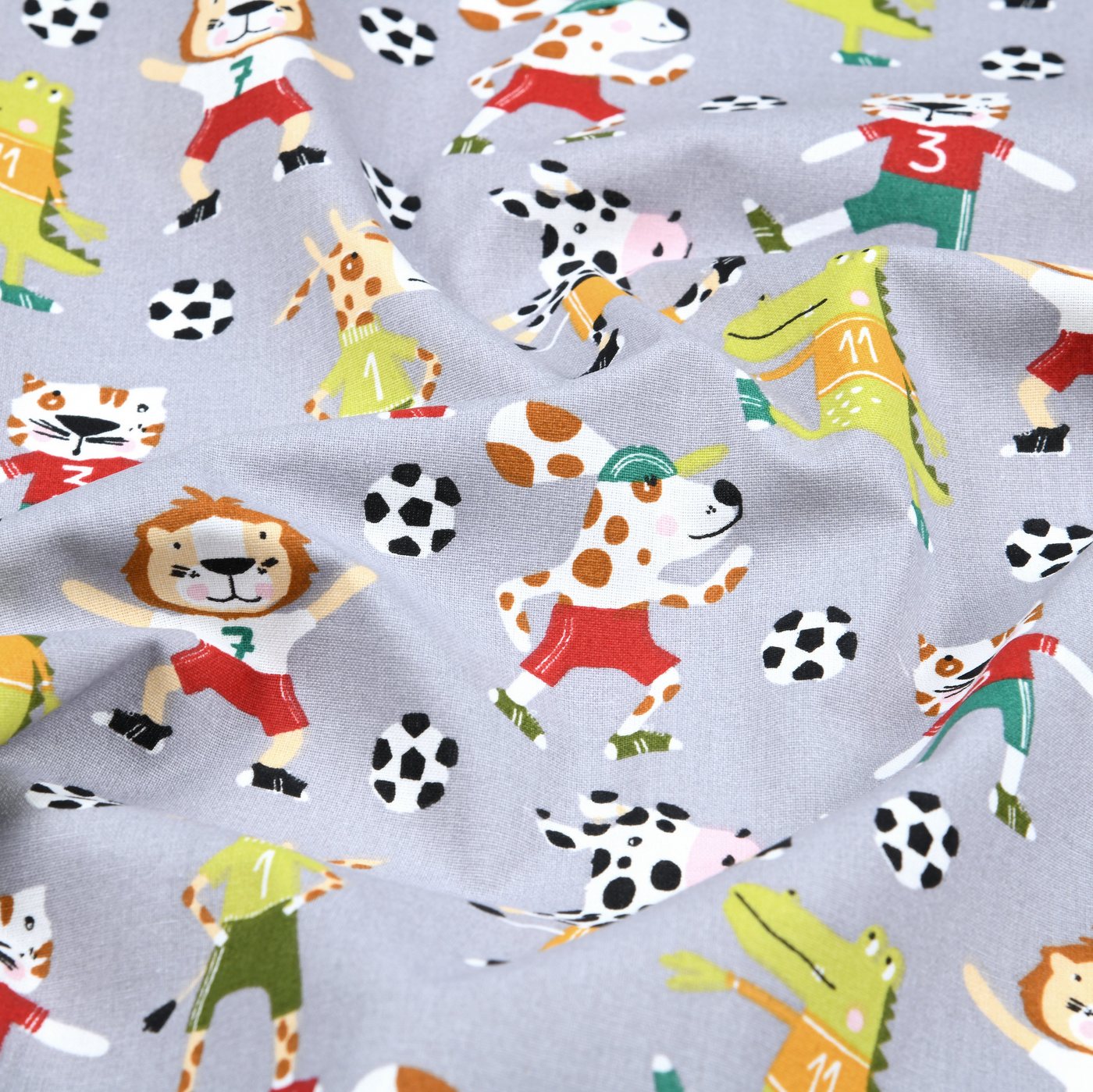 MAGAM-Stoffe Stoff "Zizou", Fußball Jersey und Baumwollstoff ÖKO-TEX Meterware ab 50cm – Bild 4 von 5