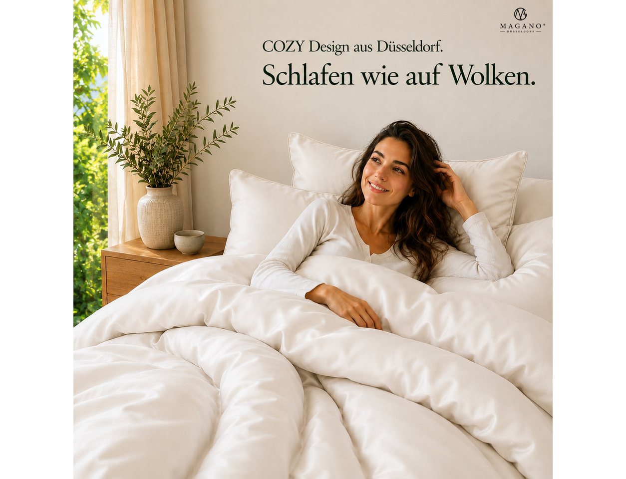 MAGANO Bettwäsche, Luxus 100% TENCEL ™ Lyocell, 400 TC Fadendichte, Hypoallergen, Thermoregulierend – Bild 2 von 5