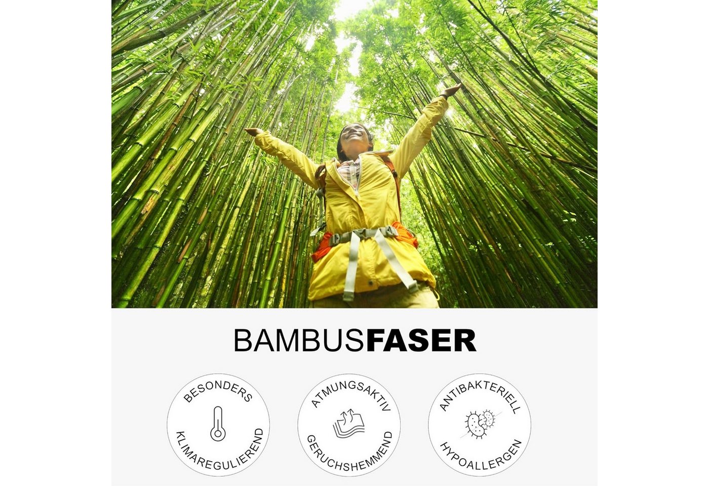 MAGANO Bettwäsche, Luxus Bambus & Baumwolle Satin, 400 TC Luxusqualität, Hypoallergen, Thermoregulierend, Kühlend – Bild 4 von 5
