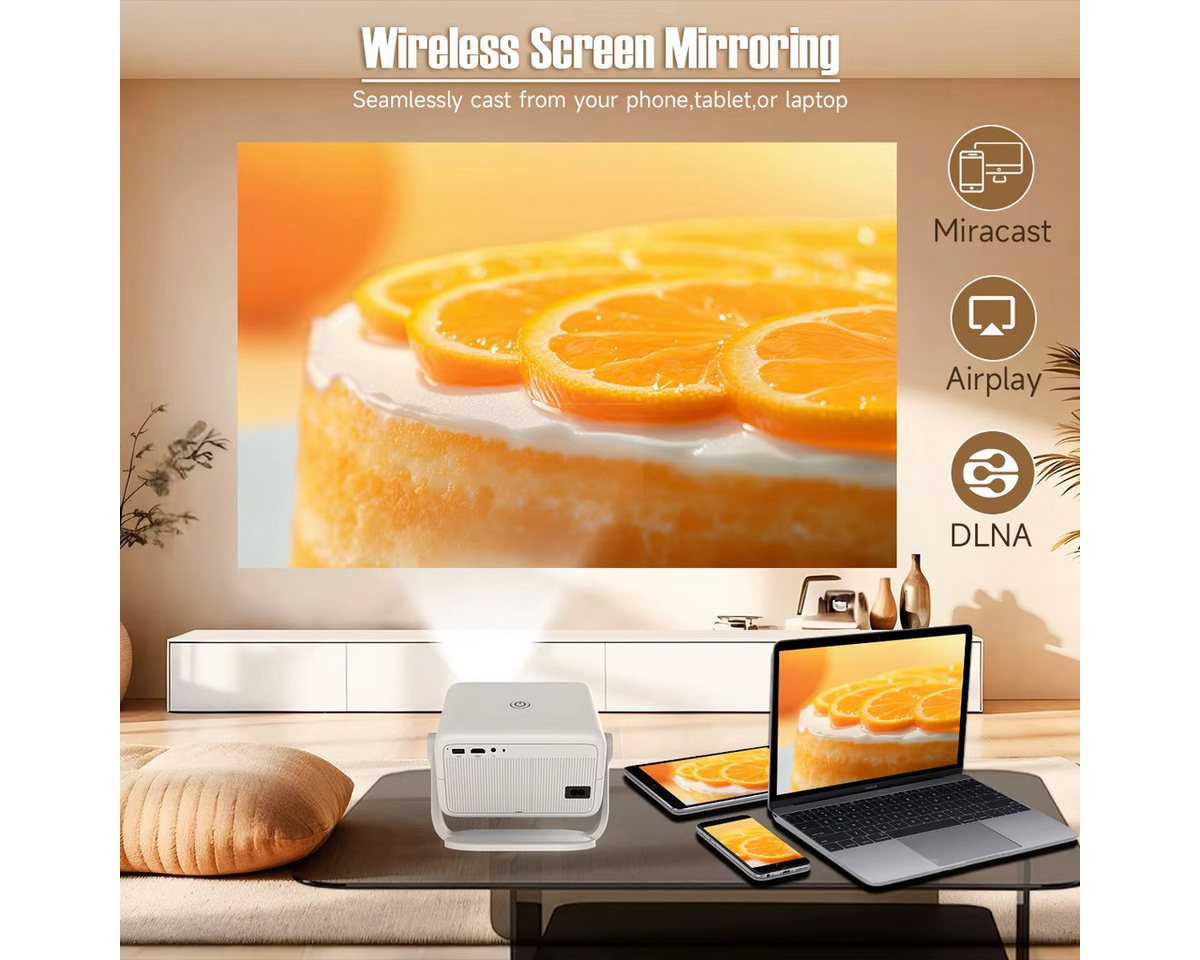 Magcubic Magcubic Tragbarer Mini Projektor Beamer L018 4K Android 11 Wifi6 Portabler Projektor (6000 lm, 20000:1, 3840 x 2160 px, BT 5.2, 4K 1080p unterstützt) – Bild 5 von 5