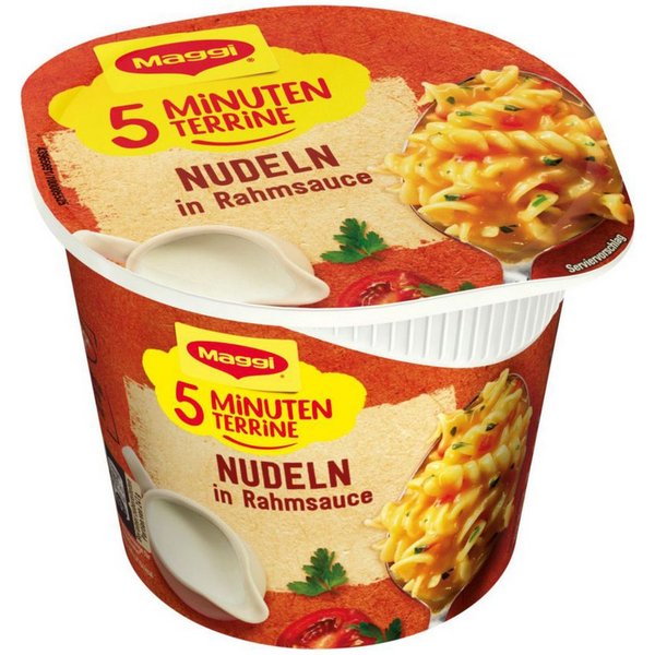 MAGGI Fertiggericht, Maggi 5 Minuten Terrine Nudeln in Rahmsauce cremig pikant 67g