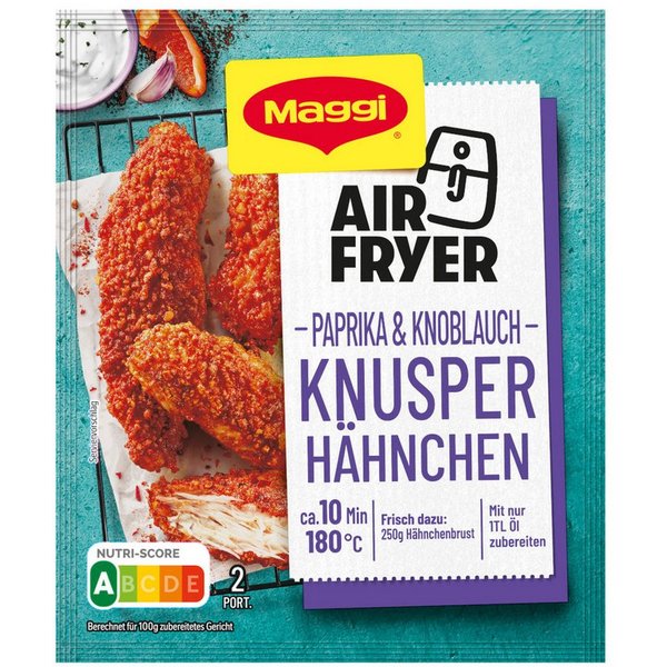 MAGGI Gewürz, Maggi Fix Airfryer Knusper Hähnchen Paprika Knoblauch Würzmischung 39g
