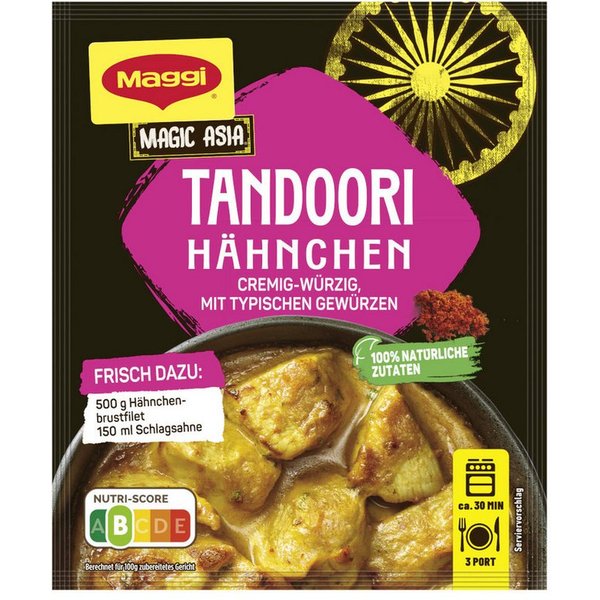 MAGGI Gewürz, Maggi Fix Magic Asia Tandoori Hähnchen indische Art Packung 31g