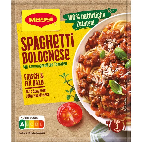 MAGGI Saucen, Maggi Fix Spaghetti Bolognese Wuerzmix herzhaft lecker klassisch 36 g
