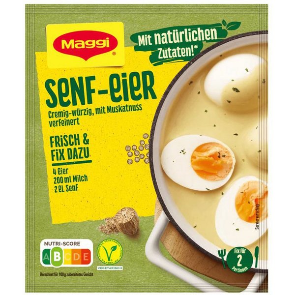 MAGGI Saucen, Maggi Fix für Senf Eier klassisch cremig würzige Senfsauce 43g