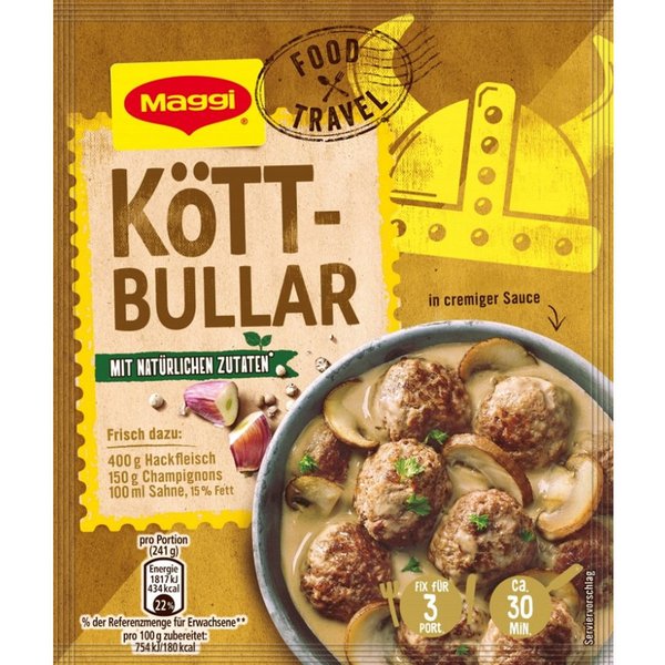 MAGGI Saucen, Maggi Fix für Köttbullar Sauce für schwedische Hackbällchen 34g