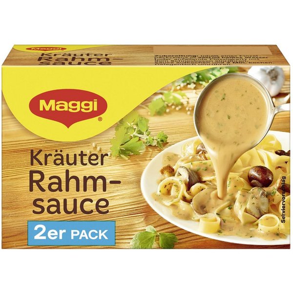 MAGGI Saucen, Maggi Kräuter Rahm Sauce perfekt zu Schnitzel 2er für 2x 250ml