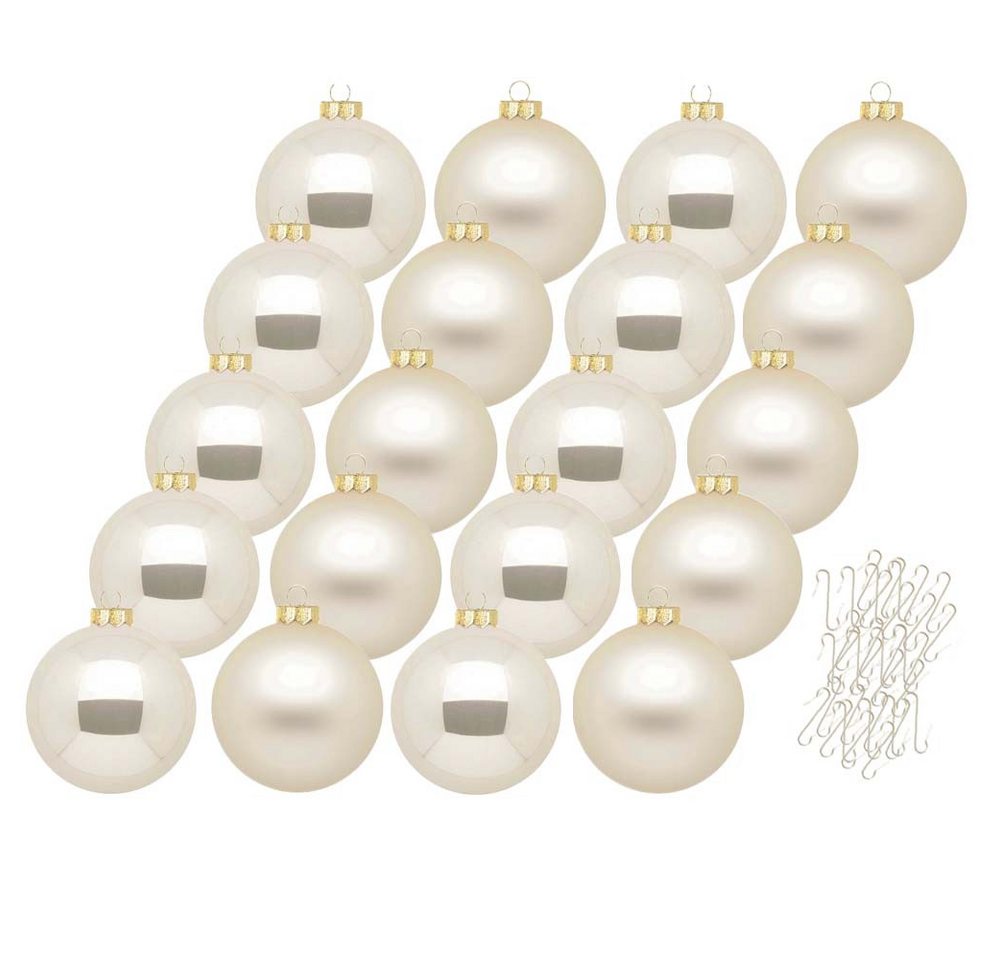 MAGIC by Inge Weihnachtsbaumkugel Weihnachtskugeln Champagne 20 Stk 6cm + Haken – Bild 2 von 4