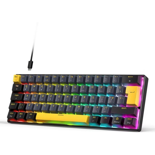 MAGIC-REFINER MAGIC-REFINER MK37 Deutsches Layout 8000Hz Rapid Trigger-Tastatur Gaming-Tastatur (Deutsches Layout,8000Hz,RT)