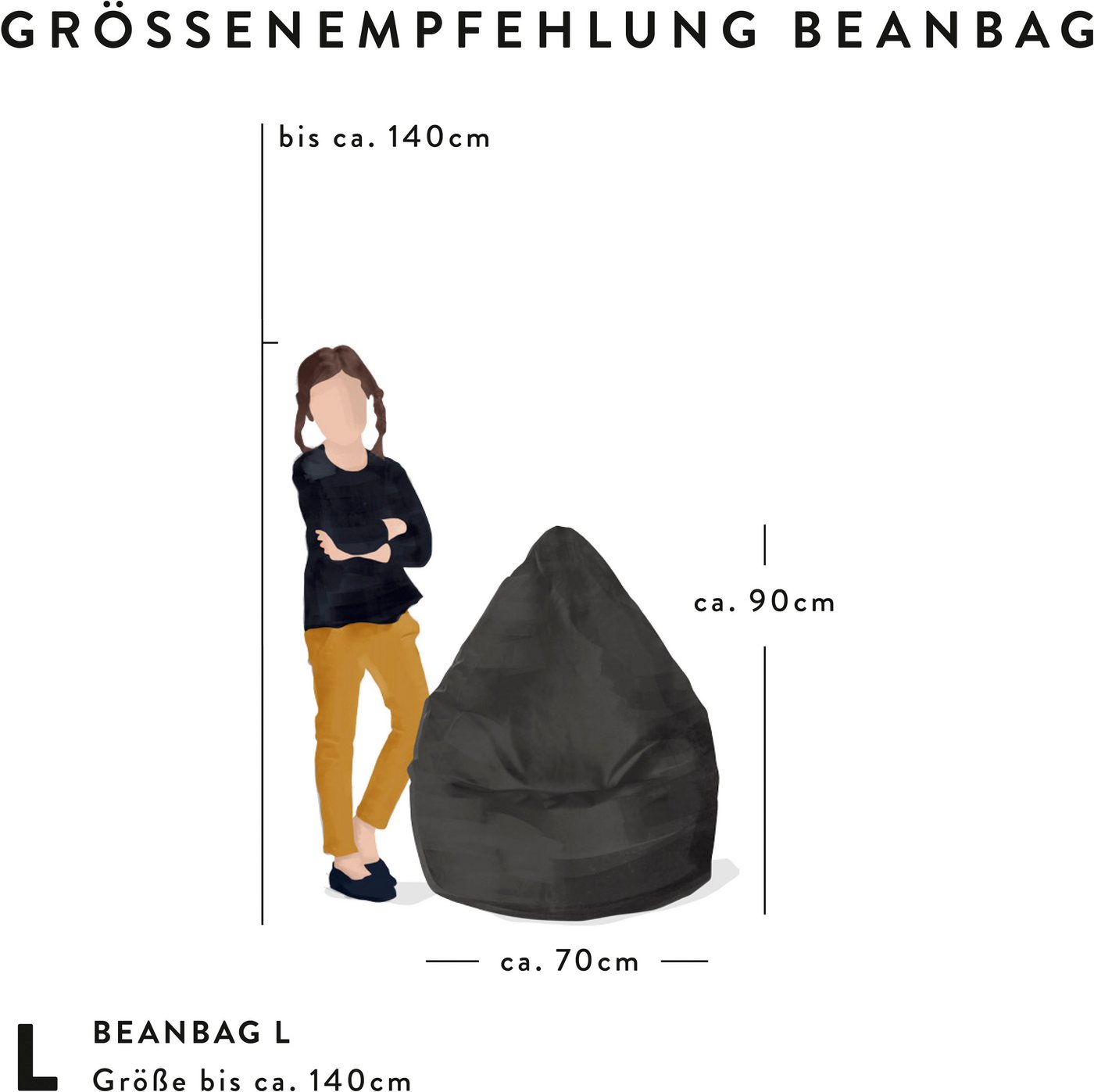Magma Heimtex Sitzsack BeanBag KICKER L (1 St) – Bild 4 von 5