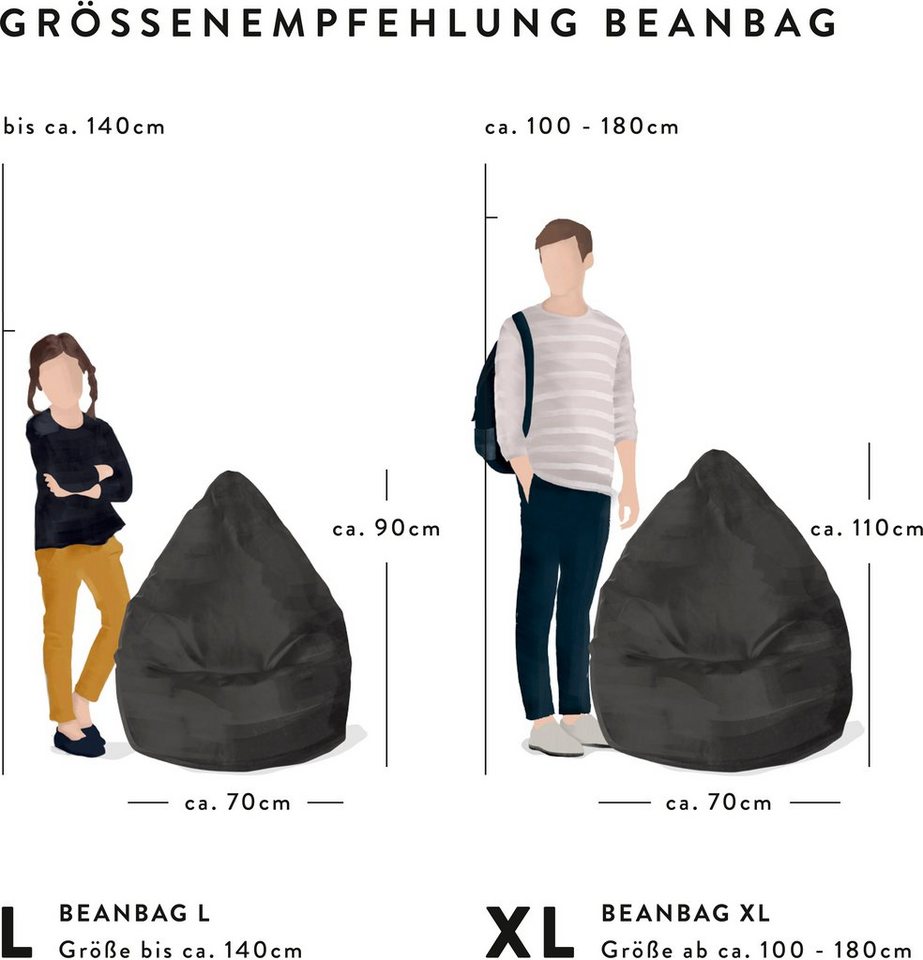 Magma Heimtex Sitzsack BeanBag KICKER L (1 St) – Bild 5 von 5
