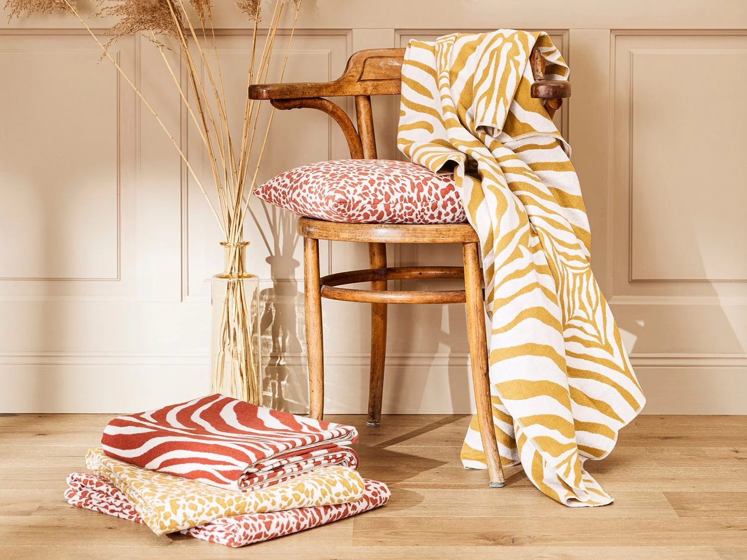 MAGMA Plaid LEOPARDO (senf) – Bild 3 von 3