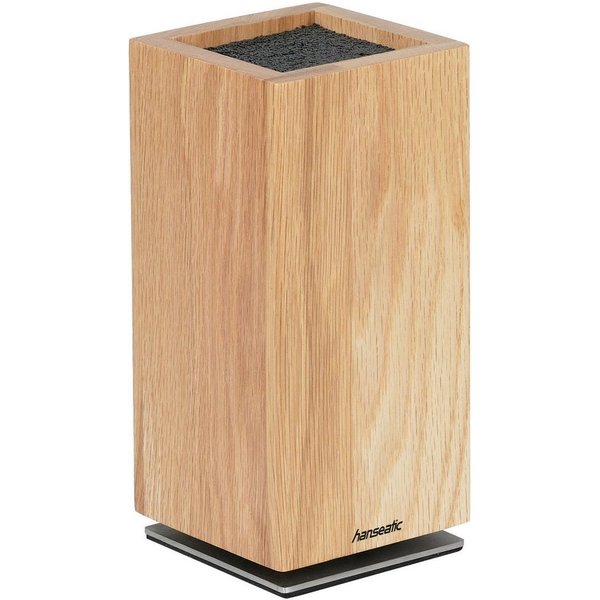 Hanseatic Magnet-Messerblock hanseatic PREMIUM, Messerblock aus Holz (1tlg), elegantes Design, herausnehmbarer Borsteneinsatz, 360-Grad-drehbar