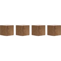 magnetoplan Design-Magnete "Wood Series Cube" 20 x 20 x 20 mm, 4 Stk. Walnuss