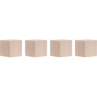 magnetoplan Design-Magnete "Wood Series Cube" 20 x 20 x 20 mm, 4 Stk. Birke