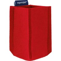 magnetoplan Stifteköcher "magnetoTray" SMALL 60 x 100 x 60 mm, rot