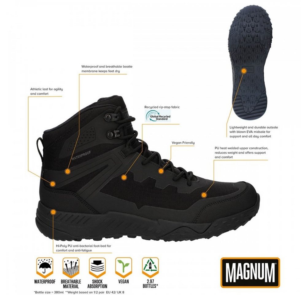 Magnum Einsatzstiefel, Magnum, Ultima 6.0 WP, schwarz - 39 Wanderstiefel vegan, wasserdicht – Bild 3 von 3
