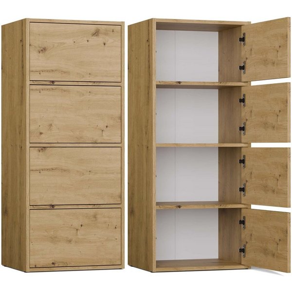 MAGOWA Kommode ALMA moderne Kommode mit TIP-ON System (perfekt kombinierbar), Höhe: 119 cm - Breite: 50 cm - Tiefe: 40 cm