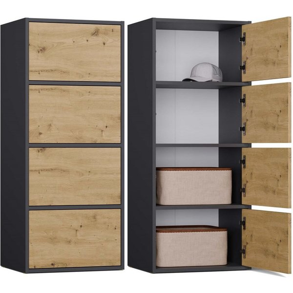 MAGOWA Kommode ALMA moderne Kommode mit TIP-ON System (perfekt kombinierbar), Höhe: 119 cm - Breite: 50 cm - Tiefe: 40 cm