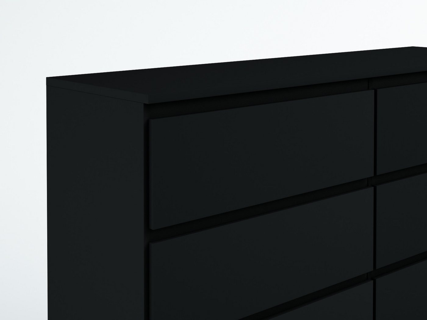 MAGOWA Schubkastenkommode Kommode 140 cm – moderne Kommode mit 8 Schubladen mit extra Stauraum (Vielseitig einsetzbar), Breite 138,5 cm - Höhe 101,5 cm - Tiefe  – Bild 5 von 5