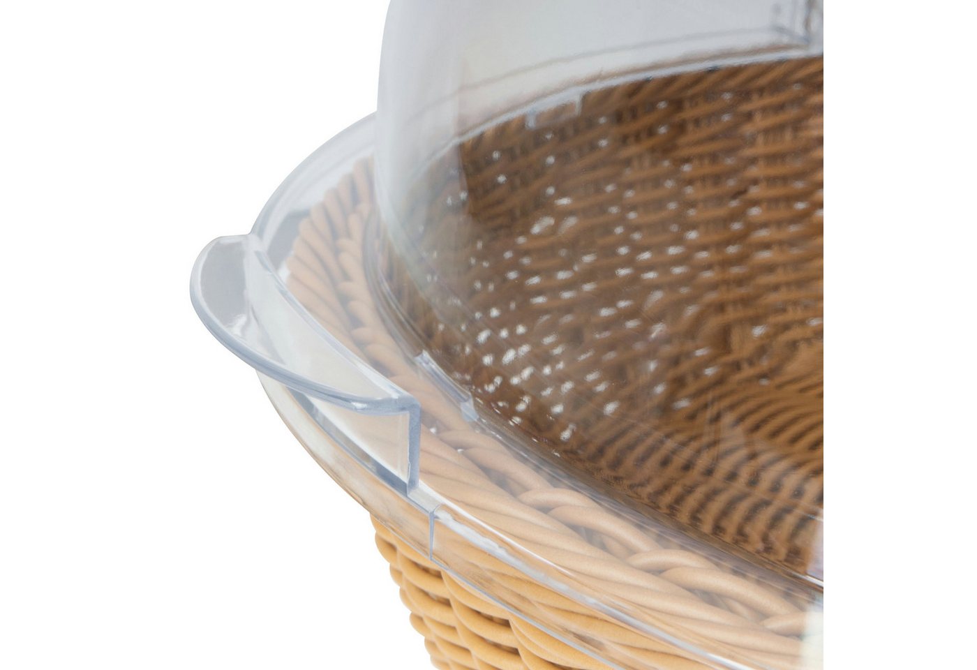 Mahlzeit Brotkorb Rattan Brotkorb mit Rolltop-Deckel, 42 x 39 x 29 cm, geflochten, Kunststoff, (1-tlg), Leicht zu reinigen – Bild 5 von 5
