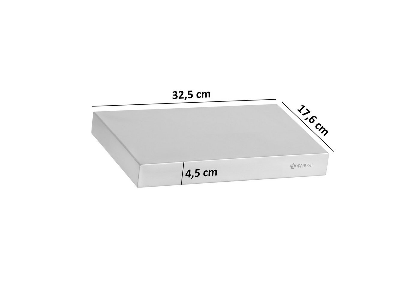 Mahlzeit Servierplatte Kühlplatte, 32,5 x 17,6 x 4,5 cm, Serviertablett für GN 1/3, Edelstahl – Bild 3 von 5
