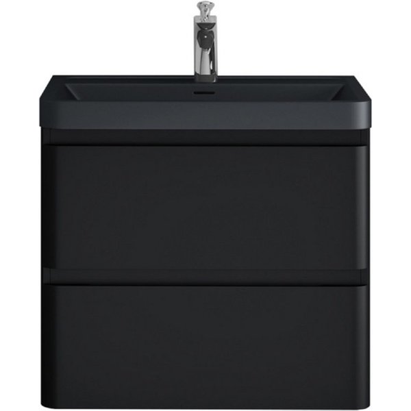 Mai & Mai Badmöbel-Set Badmöbel Set mit Mineralguss Waschbecken Waschtisch Lucca, MDF-Unterschrank,feuchtigkeitsbeständig,wahlweise mit LED-Spiegel