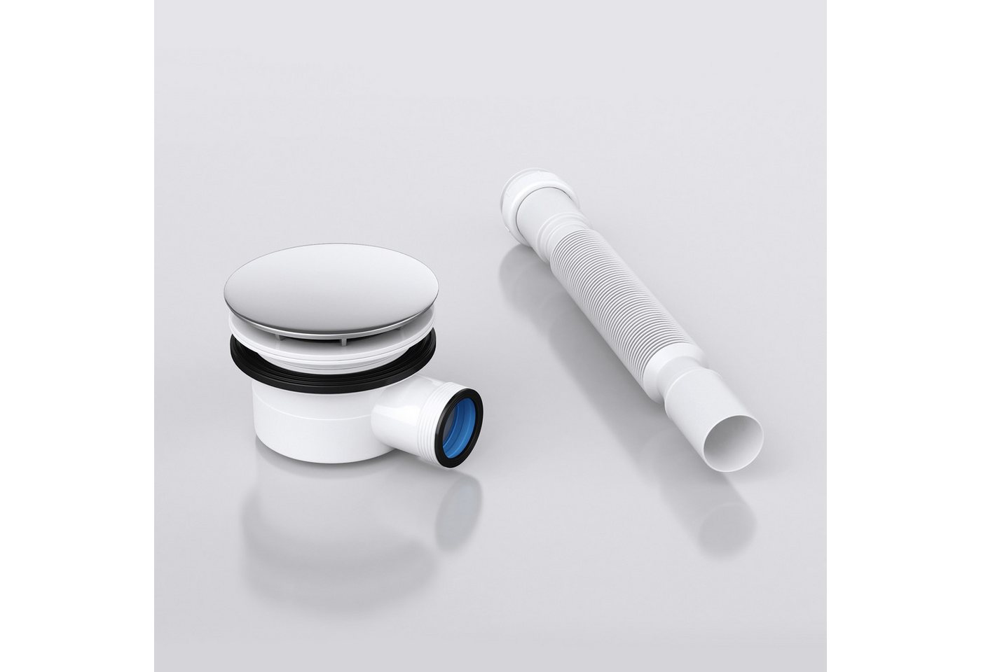 Mai & Mai Duschablauf Ablaufgarnitur Siphon Dusche Duschtasse Ablaufloch Geruchverschluss – Bild 4 von 5