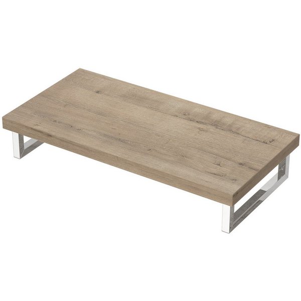 Mai & Mai Waschtischplatte Holzplatte Badezimmer Inkl. 2x Edelstahl Konsolenträger