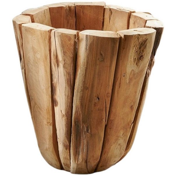 Main Möbel Übertopf Deko-Holztopf 30cm "Rustic" Teak