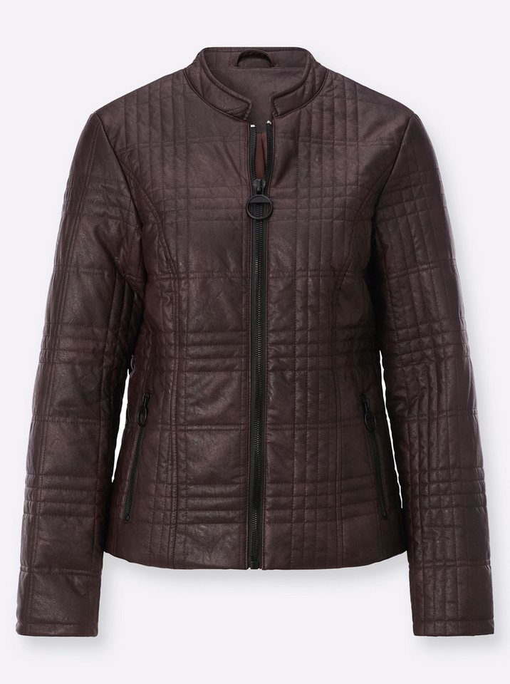 Mainpol Blusenblazer Lederimitat-Blazer Langarm – Bild 3 von 5