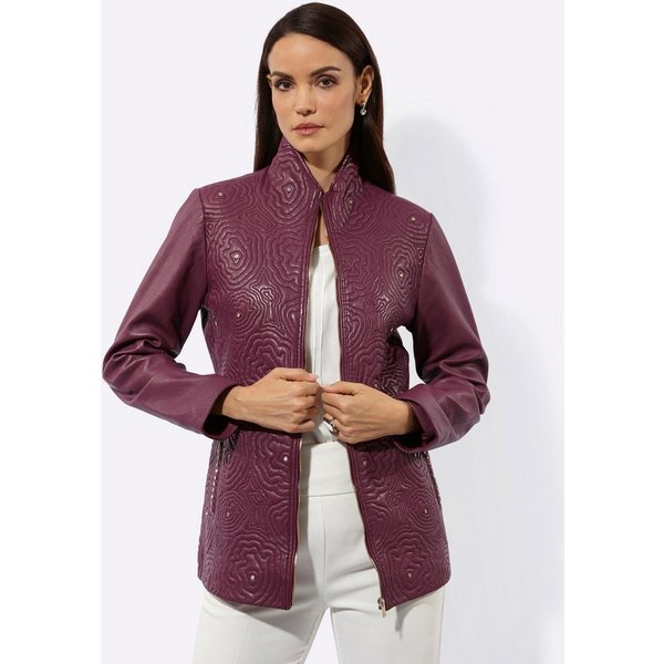 Mainpol Winterjacke Lammnappa-Lederjacke Langarm