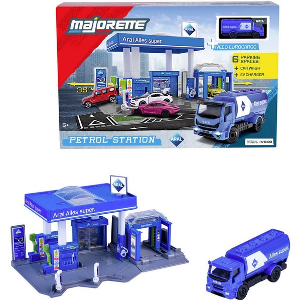 majORETTE Spiel-Gebäude Petrol Station Aral, inklusive 1 Fahrzeug