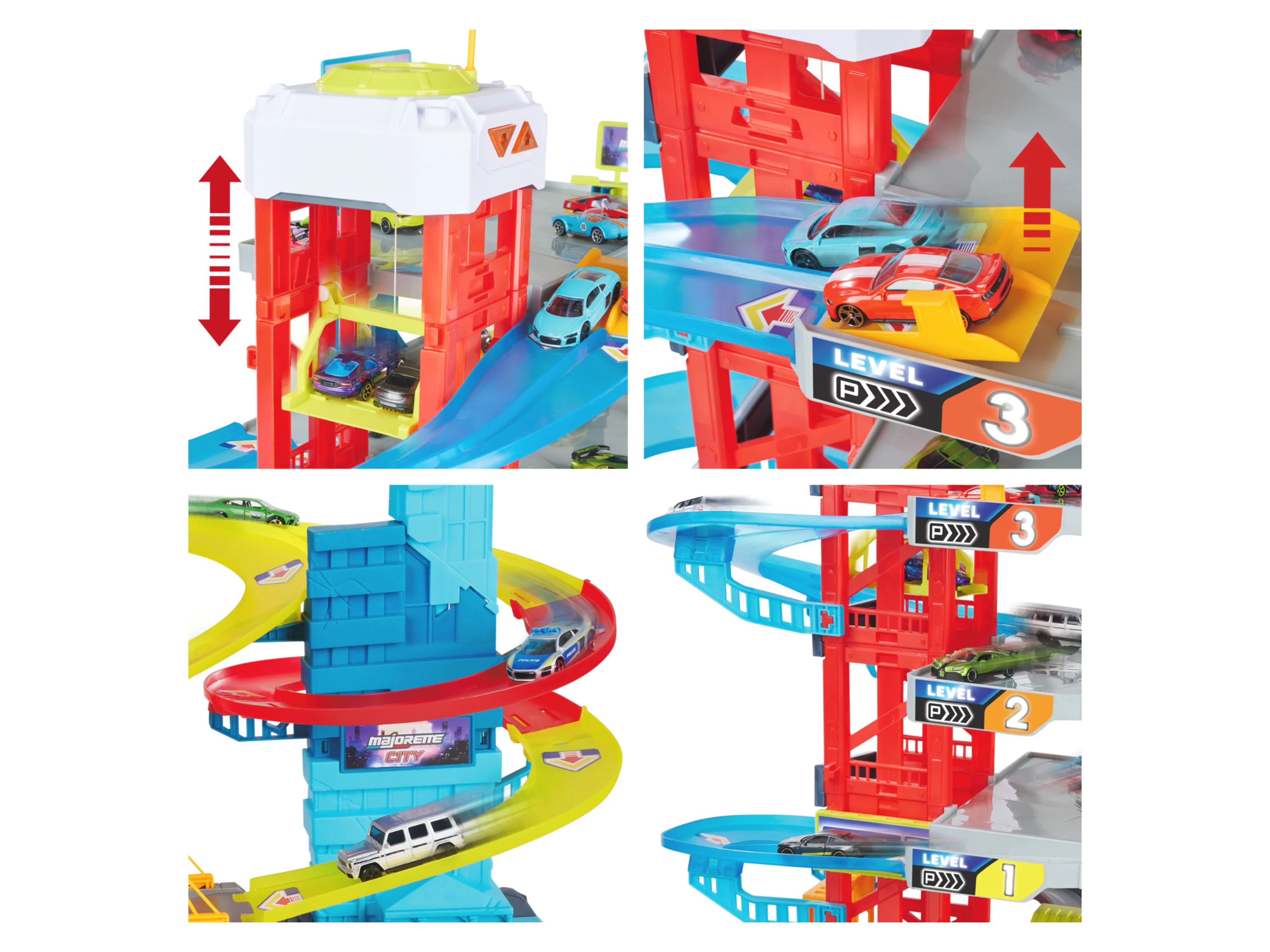 majORETTE Spiel-Parkgarage Double Track, mit Licht und Sound – Bild 3 von 4