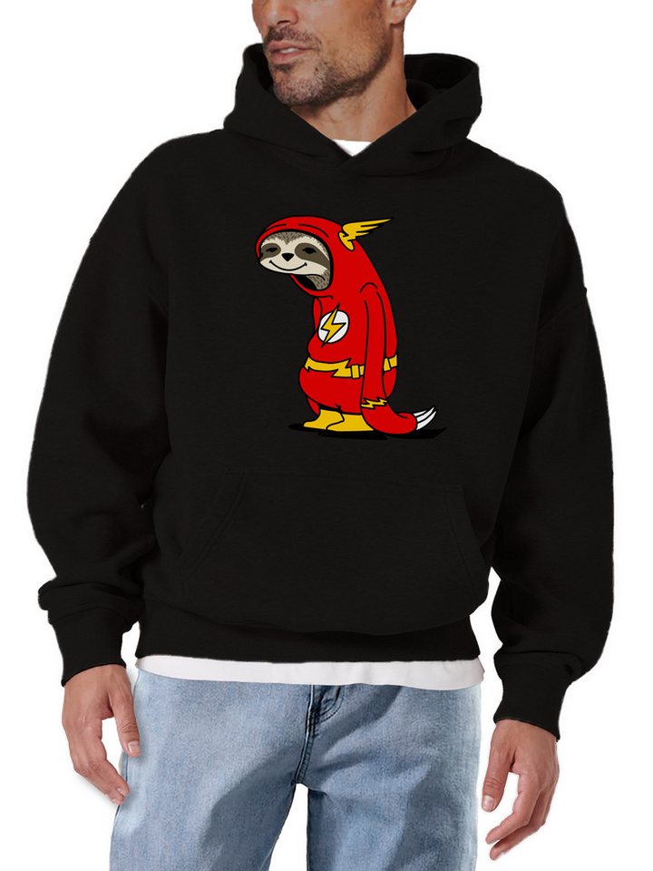 MAKAYA Kapuzenpullover Lustig Flash Faultier Pulli Jungen Herren Sweatshirt Coole Hoodies – Bild 2 von 4